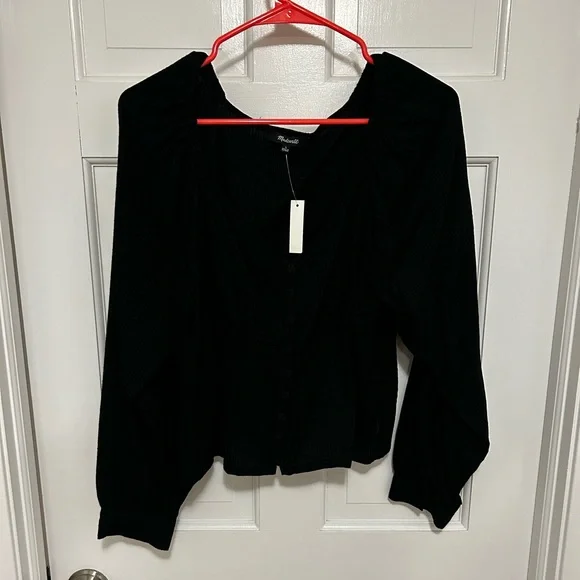 Madewell Crop Blouse - Picture 4 of 9
